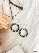 Desert Pearl Round Hoop Earrings 5mm