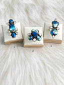 Indigo Blue Dahlia Mixed Bag Rings Bag 5