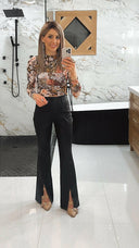 Brie Floral Mesh Top-Long Sleeve Tops-Rae Collective, Women's Online Fashion Boutique Located in Phoenix, Arizona (Scottsdale Area)