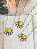 Days of Spring Collection Rosarita & Pink Conch Heart Necklace