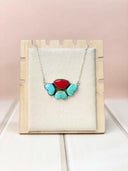 Half Red Rosarita Daisy Chain Pendants-Necklaces-Krush Kandy, Women's Online Fashion Boutique Located in Phoenix, Arizona (Scottsdale Area)