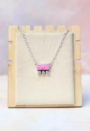 Opal Bar and CZ Necklace-Necklaces-Krush Kandy, Women's Online Fashion Boutique Located in Phoenix, Arizona (Scottsdale Area)