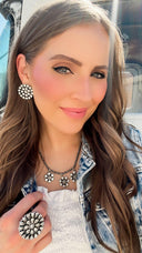 You Complete Me Concho Stud Sterling Silver Earring-Stud Earrings-Rae Collective, Women's Online Fashion Boutique Located in Phoenix, Arizona (Scottsdale Area)