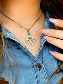 Initial Desert Dream Square Chain Necklace - PREORDER-Chain Necklaces-Krush Kandy, Women's Online Fashion Boutique Located in Phoenix, Arizona (Scottsdale Area)