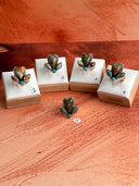 Desert Sage Jasper Long Heart and Petals Rings