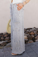 Seaside Breeze Mineral Wash Wide Leg Cropped Pants-Bottoms-Krush Kandy, Women's Online Fashion Boutique Located in Phoenix, Arizona (Scottsdale Area)