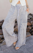 Seaside Breeze Mineral Wash Wide Leg Cropped Pants-Bottoms-Rae Collective, Women's Online Fashion Boutique Located in Phoenix, Arizona (Scottsdale Area)