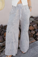 Seaside Breeze Mineral Wash Wide Leg Cropped Pants-Bottoms-Rae Collective, Women's Online Fashion Boutique Located in Phoenix, Arizona (Scottsdale Area)