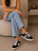 BRADY Black & Silver Star Accented Sneaker