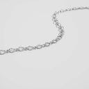 Hammered Oval Pendant Chain Necklace