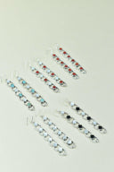Sterling Silver Six Stone Cascading Earrings-Drop Earrings-Rae Collective, Women's Online Fashion Boutique Located in Phoenix, Arizona (Scottsdale Area)