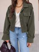 Weekend Edit Cropped Corduroy Shacket