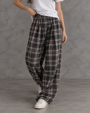 Wrenley Vintage Plaid Balloon Silhouette Pants