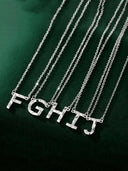 Sterling Silver Letter Minimalist Necklace-Necklaces-Krush Kandy, Women's Online Fashion Boutique Located in Phoenix, Arizona (Scottsdale Area)
