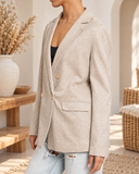 Beige Metallic Blazer