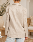 Beige Metallic Blazer
