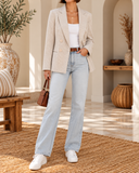 Beige Metallic Blazer