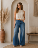 Big Bang High Rise Super Wide Leg Jeans - Dark