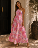 Blossom in Bloom One-Shoulder Maxi Dress