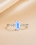 Blue Moon Rectangle Opal Ring