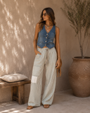 Blue Jean Baby V-Neck Denim Vest