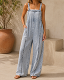 Blue Skies Frayed Denim Overalls