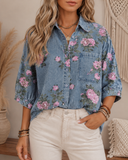 Bluebell Bloom Denim Shirt