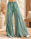 Boho Breeze Lace Flare Pants