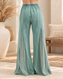 Boho Breeze Lace Flare Pants