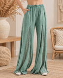 Boho Breeze Lace Flare Pants