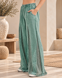 Boho Breeze Lace Flare Pants