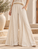 Boho Breeze Lace Flare Pants