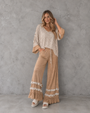 Willow Whimsy Stripe Ruffle Pant Set