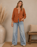 Bonfire Button Pocket Cardigan