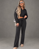 Bristol Bliss Collared V-Neck Lounge Set