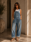 Buckle Barrel Denim Overalls