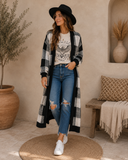 Buffalo Plaid Sweater Cardigan