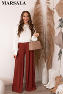 Drive You Mad Ribbed Wide Leg Pants | 6 Colors-Pants-Rae Collective, Women's Online Fashion Boutique Located in Phoenix, Arizona (Scottsdale Area)
