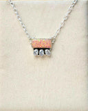 Opal Bar and CZ Necklace-Necklaces-Krush Kandy, Women's Online Fashion Boutique Located in Phoenix, Arizona (Scottsdale Area)
