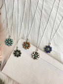 Daises of Desert Multi Stone Chain Necklace