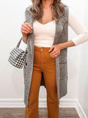 Long Sleeveless Notched Collar Sweater Vest-Vests-Rae Collective, Women's Online Fashion Boutique Located in Phoenix, Arizona (Scottsdale Area)