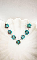 Turquoise Blossom Stone Necklace-Squash Blossom Necklaces-Rae Collective, Women's Online Fashion Boutique Located in Phoenix, Arizona (Scottsdale Area)