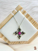 Dalmation Jasper & Mimosa Opal Mixed Bag Cluster Chain Necklace