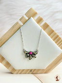 Dalmation Jasper & Mimosa Opal Mixed Bag Cluster Chain Necklace