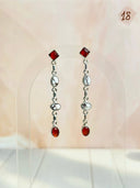 Amber, Turquoise & Crystals Mixed Earrings-Earrings-Krush Kandy, Women's Online Fashion Boutique Located in Phoenix, Arizona (Scottsdale Area)