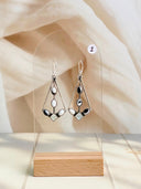 Silver Willow Charm Hoop Earrings S.No 16