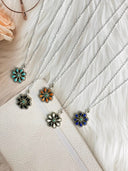 Daises of Desert Multi Stone Chain Necklace