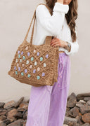 Calliope Straw Beach Summer Tote-handbag-Krush Kandy, Women's Online Fashion Boutique Located in Phoenix, Arizona (Scottsdale Area)