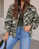 Camo Loose Jean Jacket