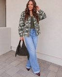 Camo Loose Jean Jacket